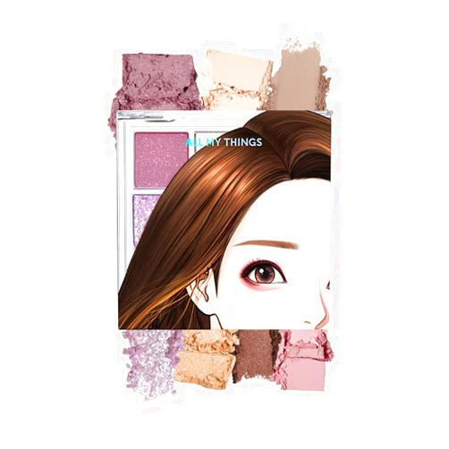 AMTS True Beauty Dear Jasmine Eyeshadow Palette, Matte Shimmer Glitter Highly Pigmented,Ultra-Blendable Naturing-Looking Day to Night Long Lasting, Cheek blush, K Beauty