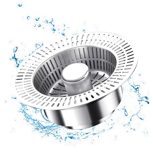 AAEJE 2024 New Upgrade Stainless Steel 3 in 1 Kitchen Sink Drain Strainer, Large Capacity, Easy-to-Use Pop-Up Core, Fits US Standard 3-1/2