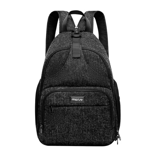 MOSISO Camera Bag Sling Backpack, DSLR/SLR/Mirrorless Photography Waterproof Camera Case Crossbody Shoulder Bag with Tripod Holder&Rain Cover&Shoulder Straps Compatible with Canon/Nikon/Sony, Black