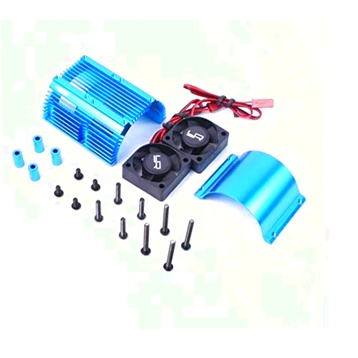 Yeah Racing YA-0261BU Heat Sink w/Twin Tornado High Speed Fan Blue 1:8 Motors