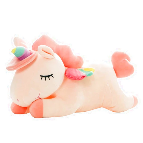 Hitoshe Unicorn Stuffed Animal, Soft Unicorn Plush Hugging Pillow Toy Gifts for Kids (Pink, 19.6 in)