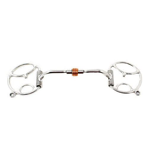 Professional Equine Horse Stainless Steel Mouth D-Ring Comfort Snaffle Bit Copper Rollers 35312v