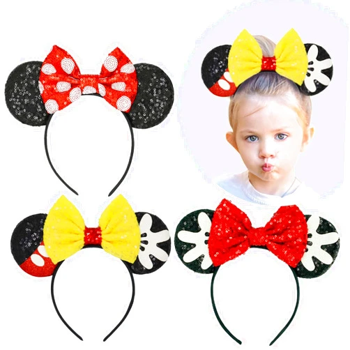 LIHELEI Mouse Ears Headband,Halloween Costume Headwear for Women Girls