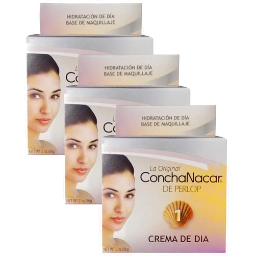 Concha Nacar Crema De Dia No.1, Day Cream 2 oz, White (Pack of 3)