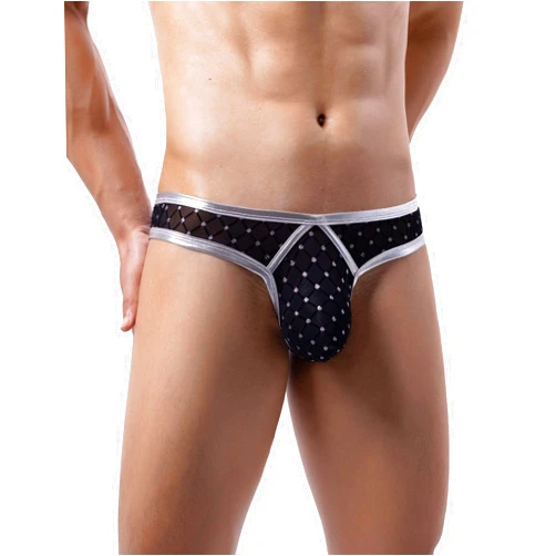 Nolrahiur Mens Sexy Underwear Low Rise Sheer Bulge Pouch Bikini Jockstrap Briefs Exotic Apparel Shiny Mesh Thongs M-XXL