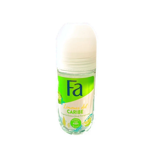Fa Deodorant 1.7 Ounce Roll-On Caribbean Lemon (50ml) (3 Pack)