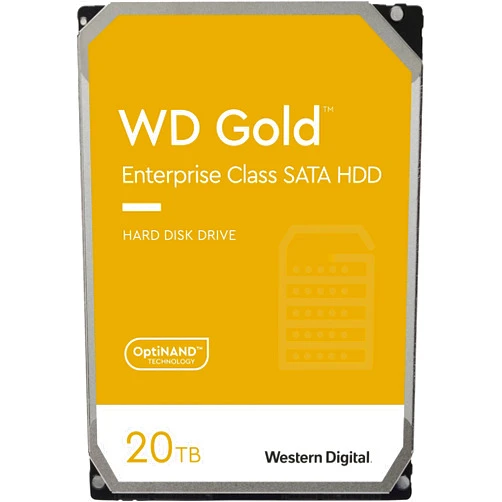 Western Digital 20TB WD Gold Enterprise Class SATA Internal Hard Drive HDD - 7200 RPM, SATA 6 Gb/s, 512 MB Cache, 3.5