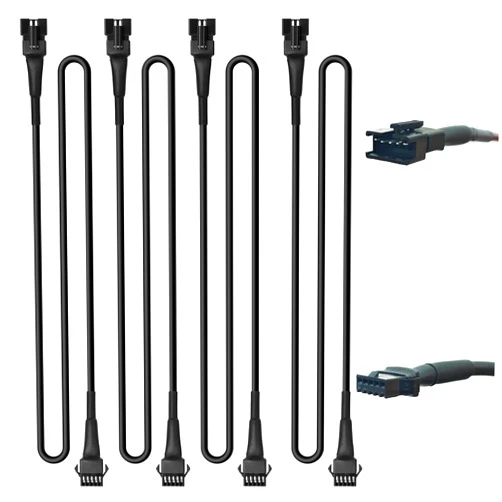 TDE Explorer.Lighting 4PCS 76.3 inch 5-Pin Extension Wire Cable Cord Set for RGBW Rock Lights Kit