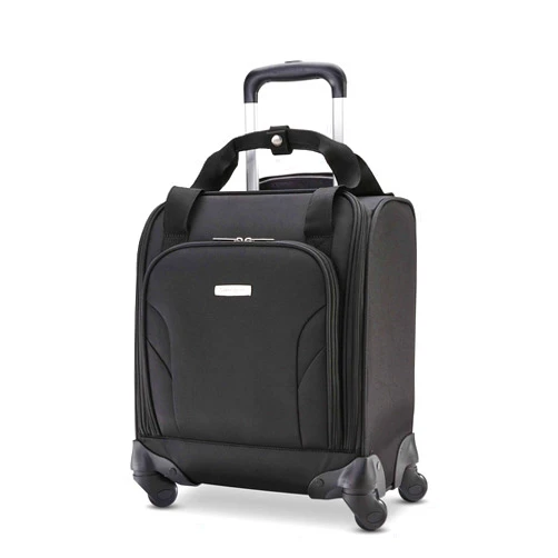 Samsonite Corporation Samsonite Underseat Carry-On Spinner with USB Port, Jet Black, One Size One Size Jet Black