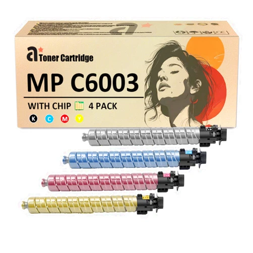 ADFZAT MP C6003 Toner Cartridges Replacement for Ricoh MP C6003 841849 841852 841851 841850 Toner Cartridge Compatible for Ricoh MP C4503 C4504 C4504ex C5503 C6003 Printers