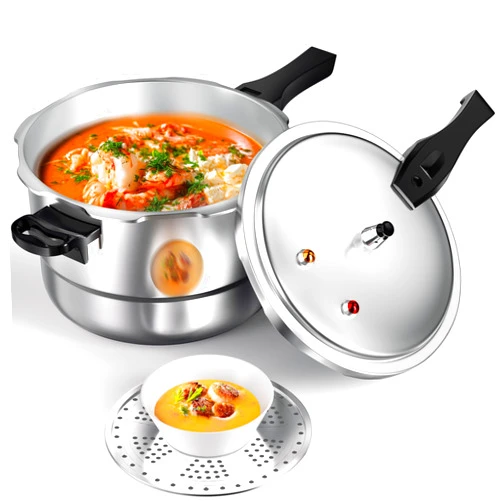 WantJoin 10Qt Aluminum Pressure Cooker w/Release Valve & Multiple Protective Devices,Pressure Canner Compatible with Gas & Induction Cooker,Canner Rack Included