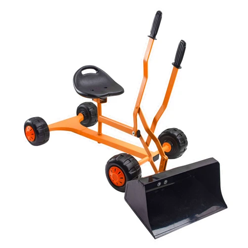 WONKAWOO Sand Digger Original Metal Excavator Bulldozer 360° Seat Ride On Toy for Kids, US Patented Extra Wide Scoop Bucket Design
