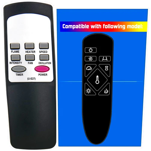 GENGQIANSI Replacement for Twin Star ClassicFlame Electric Fireplace Heater Remote Control 42MM9734 42MM3996 42MM4996 42MMP430 42MMP824 42MM20536 42MM9736 42MM7409 42MM7122 42MM712 42MM34128 42MM67211
