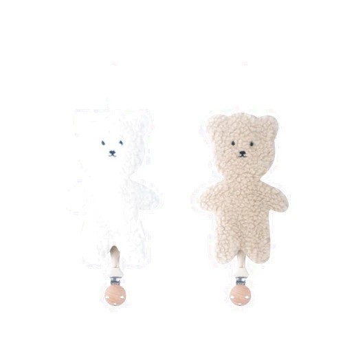 NEHET Baby Cartoon Pacifier Clip Holder,Light and Soft Dummy Holder Binky Holder Handmade 2 Pack