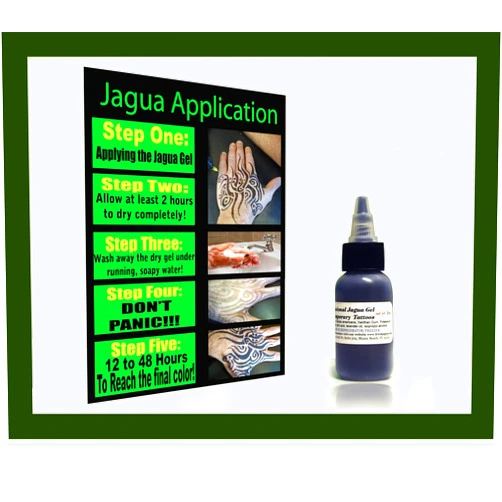 FRESH-JAGUA Fresh Jagua Tattoo Ink Gel 1oz (29.5ml) ***Top Grade Professional Made in U.s.a Ready to Use! No Mixing Necessary