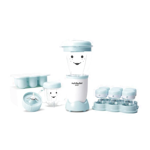 NutriBullet NBY-50100 Baby Complete Food-Making System, 32-Oz, White, Blue, Clear