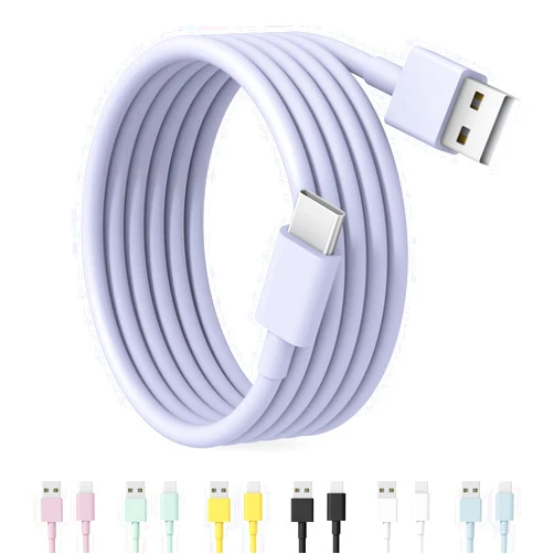 WOCORUO USB to USBC-C Cord 5FT, [MFi Certified] USB C Cable Compatible with iPhone 16 15, Type C Charger Fast Charging Carplay Cable, Carplay Adapter Compatible with iPhone 16 15 (Purple)