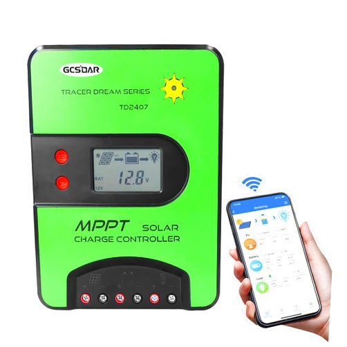 GCSOAR MPPT Solar Charge Controller 40A 12V 24V Auto Max PV 100V Built-in Bluetooth Module via APP Remote Control Solar Panel Charger Regulator for Gel Sealed Flooded AGM LiFePO4