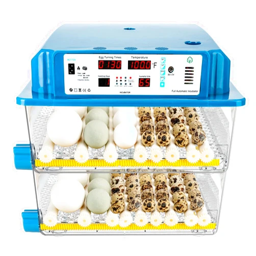 Vevitts 120 Egg Incubators for Hatching Eggs Automatic Temperature Control Chicken Quail Eggs Incubator Humidity Monitoring for Farm Egg Incubation