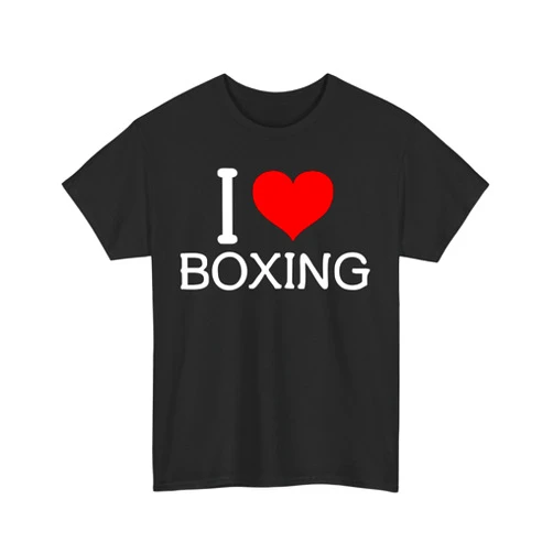 GENERIC I Love My Boxing Red Heart T-Shirt – Stylish Tee for Boxing Fans and Athletes Adult Unisex Heavy Cotton Tee Top