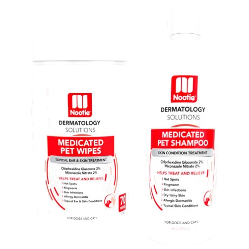 Nootie 70 Count Medicated Wipe and Shampoo Bundle