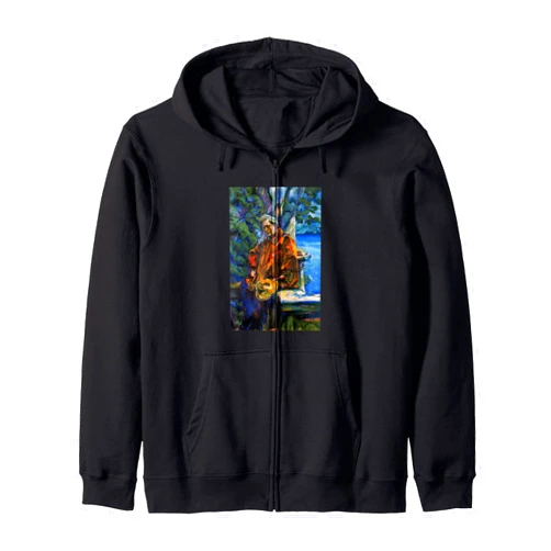 RelaxArtWorld Ferruccio Busoni by Umberto Boccioni (1916) Zip Hoodie