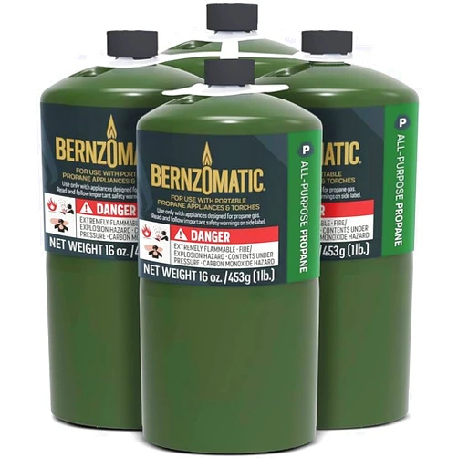 Generic Bernzomatic 16 oz. Camping Propane Gas Cylinder (4 Pack), Green