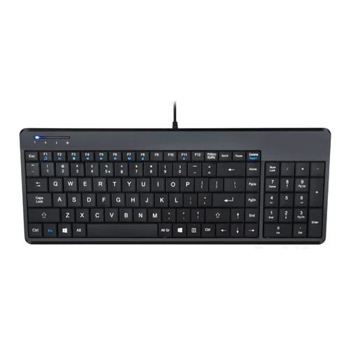 Perixx PERIBOARD-220 Wired USB Keyboard - Compact Size - 398x145x30 mm - US English Layout (11502)