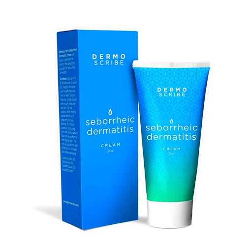 Dermoscribe Seborrheic Dermatitis Cream, Eczema Cream, Fast-Acting Itchy Skin Relief, Eases Itching, Redness, & Scaling, For Face, Chest & Scalp, 2 oz