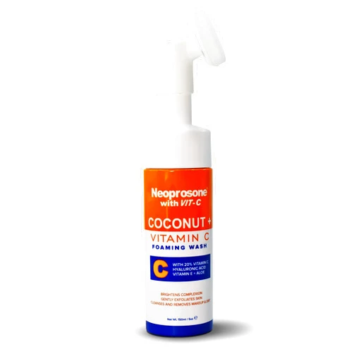 Neoprosone, Skin Brightening Foaming Face Wash - 5 fl oz / 150 ml - Acne Face Wash, Gentle Facial Cleanser, for Oily, Sensitive, Normal Skin, with Aloe Vera Coconut Oil