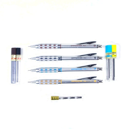 Pentel Arts GraphGear 1000 Mechanical Pencil Premium Gift Set with Refill Leads & Erasers (PG1000BXSET)
