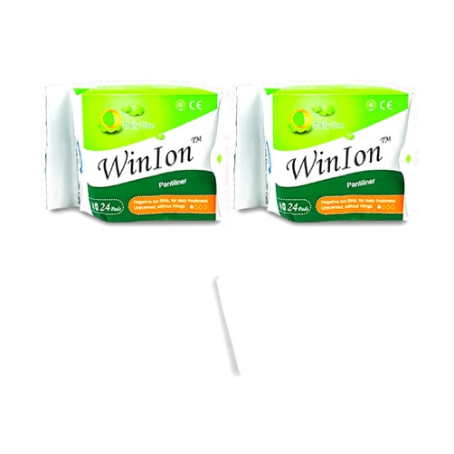Winion 48 Pads Winalite Winlon Soft Cotton Pantiliner 180mm Suitable for Daily Use [Free 2PCS Day USE Pads]