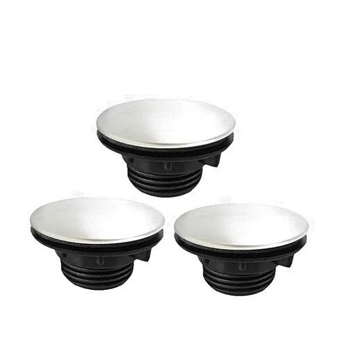 MXJZW 3 Pieces Brushed Stainless Steel Kitchen Faucet Hole Cover Sink Tap Hole Cover Soap Dispenser Cover（1.1 to 1.6 Inch in Diameter）