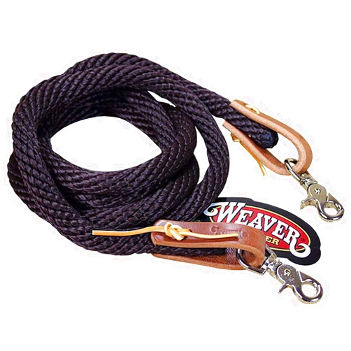 Weaver Leather Weaver Equine Poly Roper Reins with Scissor Snap, 5/8