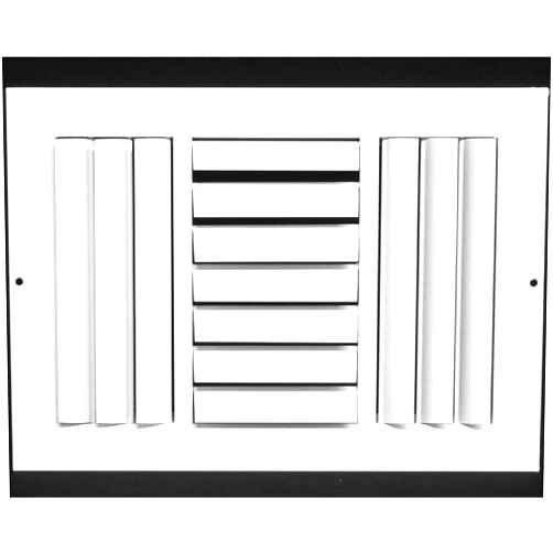 HVAC Premium 10''w X 6''h 3-Way Aluminum Curved Blade Adjustable Air Supply HVAC Diffuser - Full Control Vertical/Horizontal Airflow Direction - Vent Duct Cover [Outer Dimensions: 11.65''w X 7.65''h]