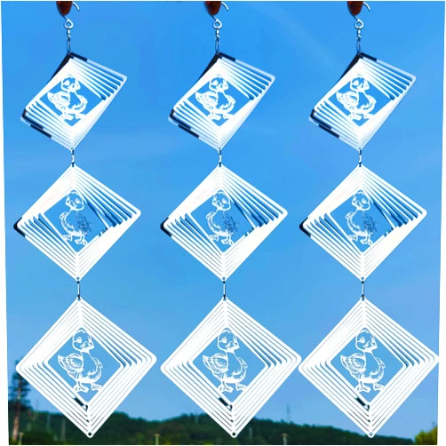 DJUAN Bird Deterrents for Outside, Reflective Stainless Steel Wind Spinner, Ducks Wind Spinners outdoor Garden Decor, Bird Scare Devices to Keep Woodpeckers, Pigeons Away from Your House, Patio, Orchards