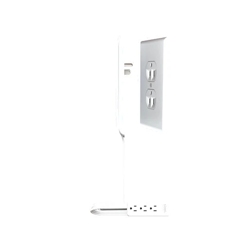 Sleek Socket Original & Patented Ultra-Thin Outlet Concealer for Inverted Outlets with Cord Concealer Kit, 8-Foot Flat Extension Cord with 3 Outlets Power Strip, Ideal for Living Rooms & Bedrooms