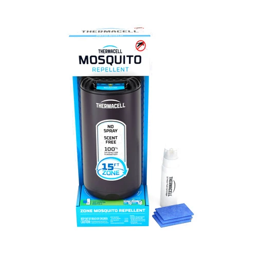 Thermacell Patio Shield Mosquito Repeller, Highly Effective Repellent, No Candles or Flames, DEET-Free, Scent-Free, Bug Spray Alternative, Includes 12-Hour Refill