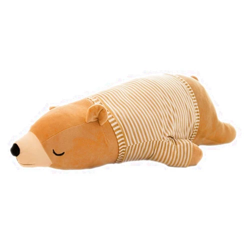 MMTTAO Stuffed Polar Bear Animal Plush Toy 20 Inch Large Brown Sleeping Bear Animal Stuff Soft Plushies Cute Dolls Collection Huggable Throw Pillow Cushion Gifts for Kids Children Boys Girls, 20Inches