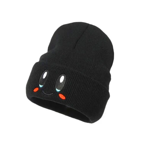 SOYVQZP Kid-by Beanie Anime Beanie Lovely Knit Hats, Kawaii Accessories Embroidery Cute Knitted Hats Warm Cap for Women Men