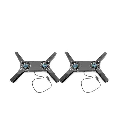 X psblty Foldable Cooling Pad Laptop Cooler with Double Fans Laptop Stand USB Powered for 7-15 Inch Notebook PC LCD Display Cooler Holder(2pcs)