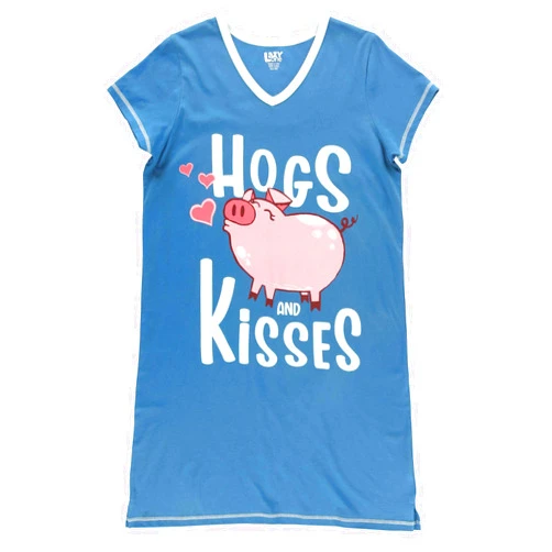 Lazy One Women's Nightgown, Funny V-Neck Sleep Shirt for Women, Novelty Pajama Tees