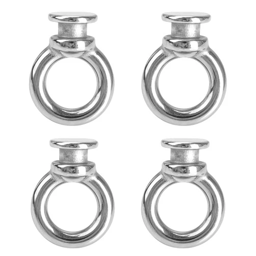 Doufuhua Boat Fender Eye Replacement for Quick Release Boat Fender Bumper Hanger Clips Locks, Stainless Steel Marine Fender Bumper Hooks, Fit for 0.38-0.42 Inch Boat Fender Holder Hanger Locks, Set of 4.