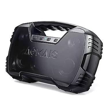 AOMAIS Portable Bluetooth Speaker, AOMAIS 40 Hrs Playtime Outdoor Waterproof Speakers with Lights, 25W Super Stereo Sound and Deep Bass, 100Ft Wireless Bluetooth Range, Built-in Mic, Indoor/Beach Party BLACK