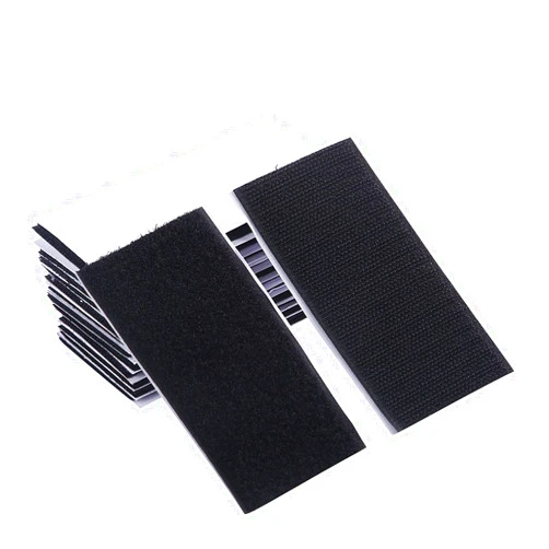 MYUREN 2x4 Inch Self Adhesive Hook and Loop Fasteners Strips Black Double Sided Mounting Adhesive Tape for Home Office Organization (12 Pairs)