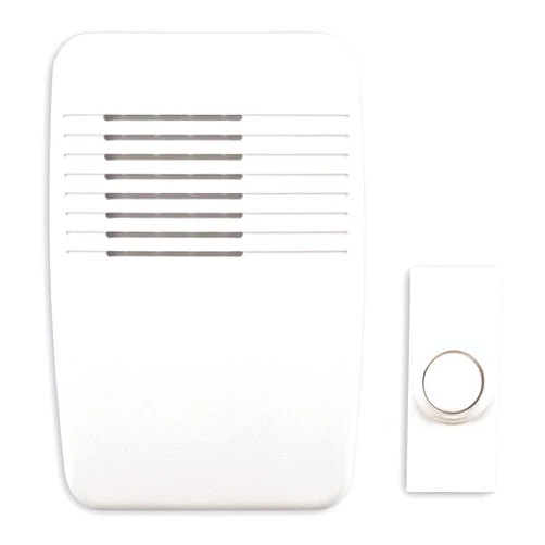 Heath Zenith Heath/Zenith SL-7366-02 Wireless Plug-In Door Chime Kit with Molded Plastic Cover, White