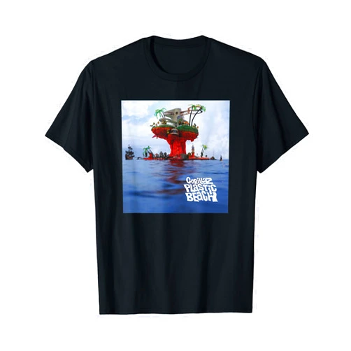 Gorillaz Plastic Beach LP Cover T-Shirt