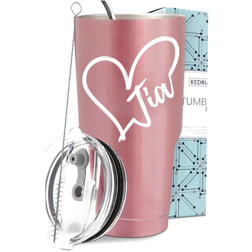 KEDRIAN Tía Tumbler 30oz, Coffee Mug Tia Gifts For Tía, Gift For Tía Gifts From Niece, Regalos Para Tia De Sobrina, Regalo Para Tia Mug, Regalos Para La Tia Gifts From Nephew, Best Tia Ever Gifts Aunt