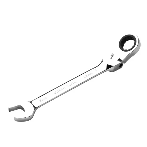 Jetech 22mm Flex Head Ratchet Wrench, 12PT 72 Tooth Metric Ratcheting Combination Wrench, Industrial Grade Cr-V Steel Gear Spanner, Off Corner Design
