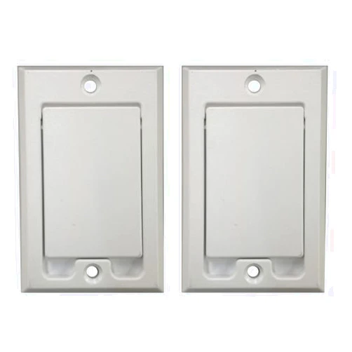 PartsBlast (2) Central Vacuum Square Door Inlet Wall Plate White for Nutone Beam VacuFlow